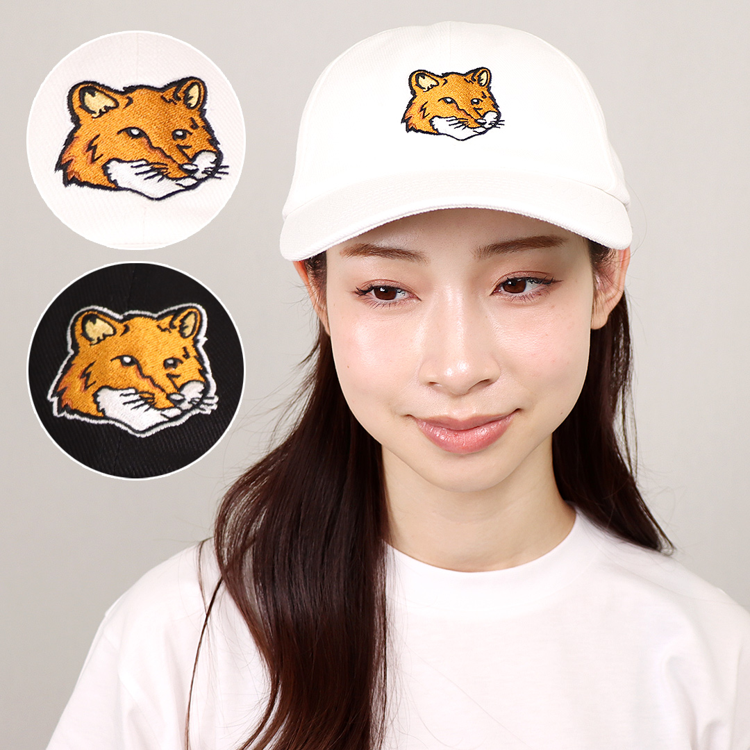 Maison Kitsune Fox Logo Cap★メゾンキツネ ロゴ キャップ Maison Kitsune Bold Fox Cap☆メゾンキツネ ロゴ キャップ