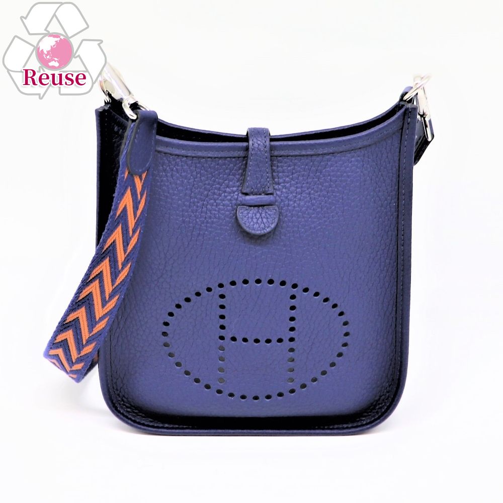 【楽天市場】【リユース品】 エルメス HERMES バッグ ショルダーバッグ エヴリンTPM ネイビー系/シルバー金具 【お取り寄せ】：テザー
