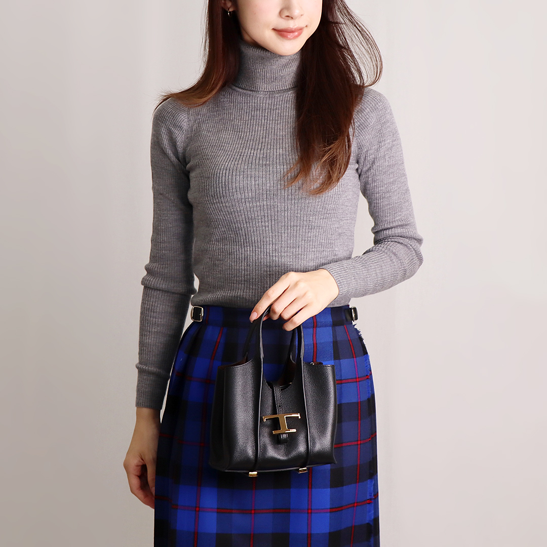 トッズ TOD’S 2WAYバッグ Tタイムレス XBWTSBA0000Q8E B999 NERO ブラック マイクロ|テザーレブランドショップ