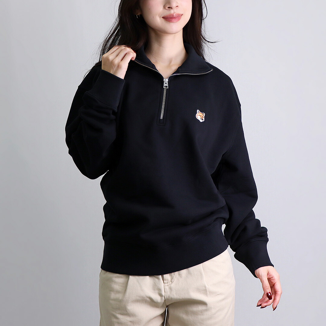 フォックスヘッド パッチ コンフォート ハーフ ジップ スウェットシャツ 楽天市場】メゾンキツネ MAISON KITSUNE メンズ スウェット