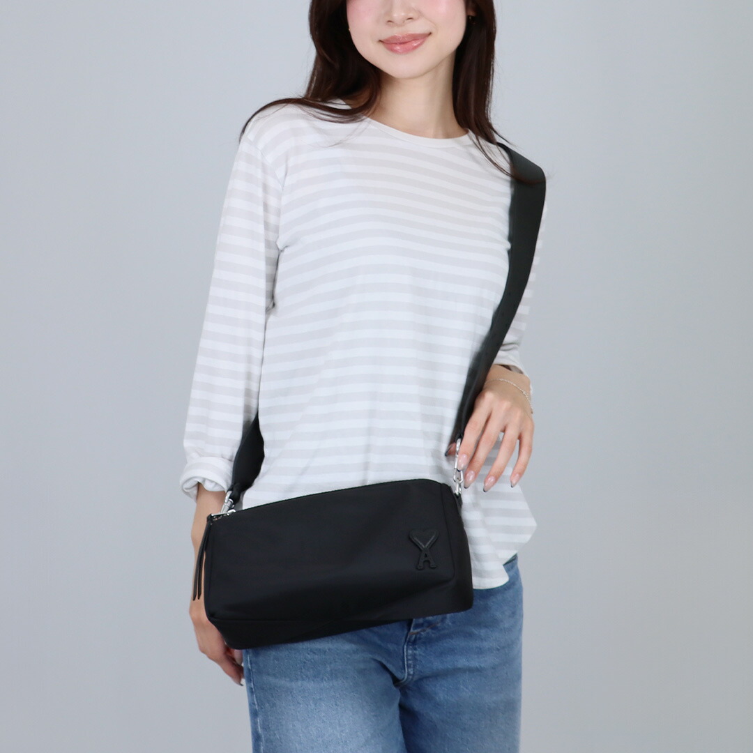 アミパリス　ハートロゴ クロスバッグ BLACK　ショルダーバック 楽天市場】ami paris アミパリス クロスボディバッグ USL023.902