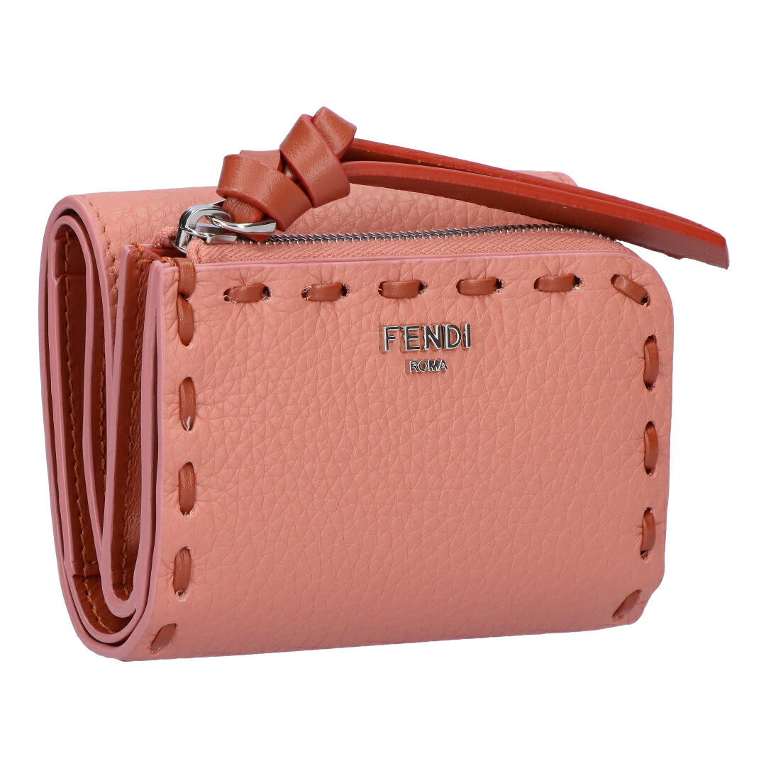 フェンディ FENDI 折財布 三つ折り財布 ピーカブー セレリア 8M0499 AURN F1TWR SIENNA+PALLADIUM マイクロ