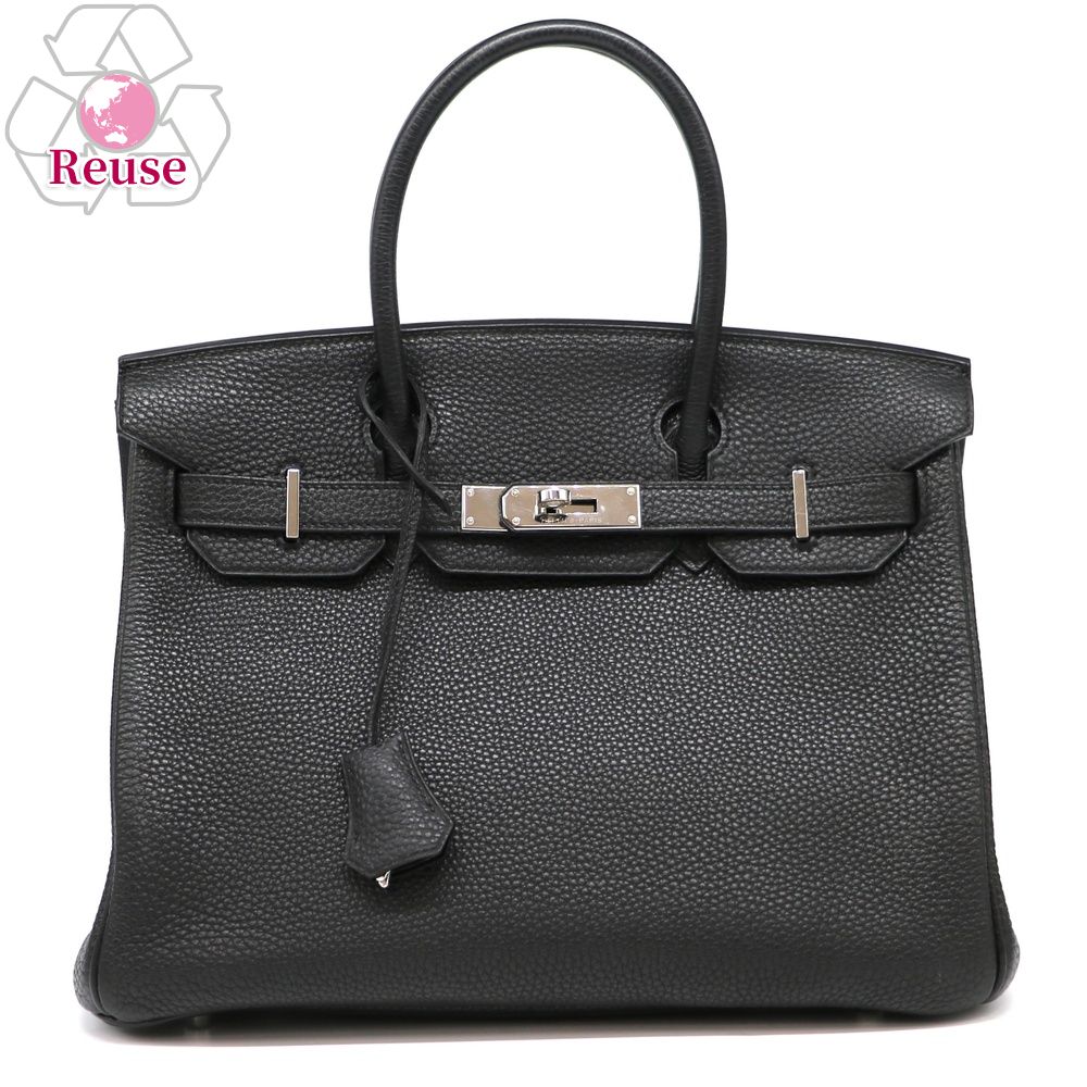 【リユース品】 エルメス HERMES バッグ ハンドバッグ バーキン30 ブラック/シルバー金具 【お取り寄せ】