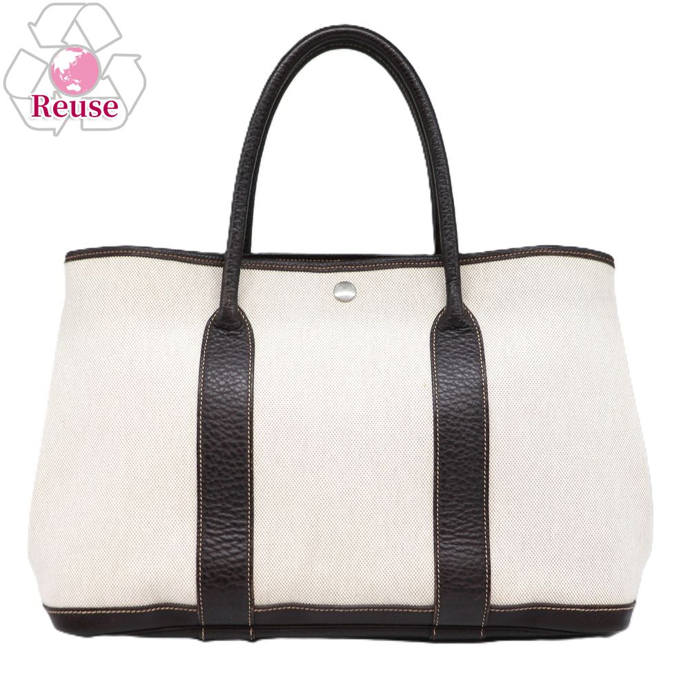 【リユース品】 エルメス HERMES バッグ ハンドバッグ ガーデンパーティPM アイボリー系 【お取り寄せ】