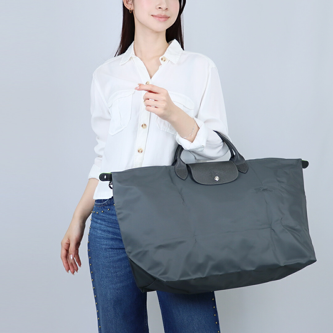 【12日0時~24h限定ポイント3倍】 ロンシャン LONGCHAMP トートバッグ ル プリアージュ グリーン 1624 919 P66 GRAPHITE Lサイズ