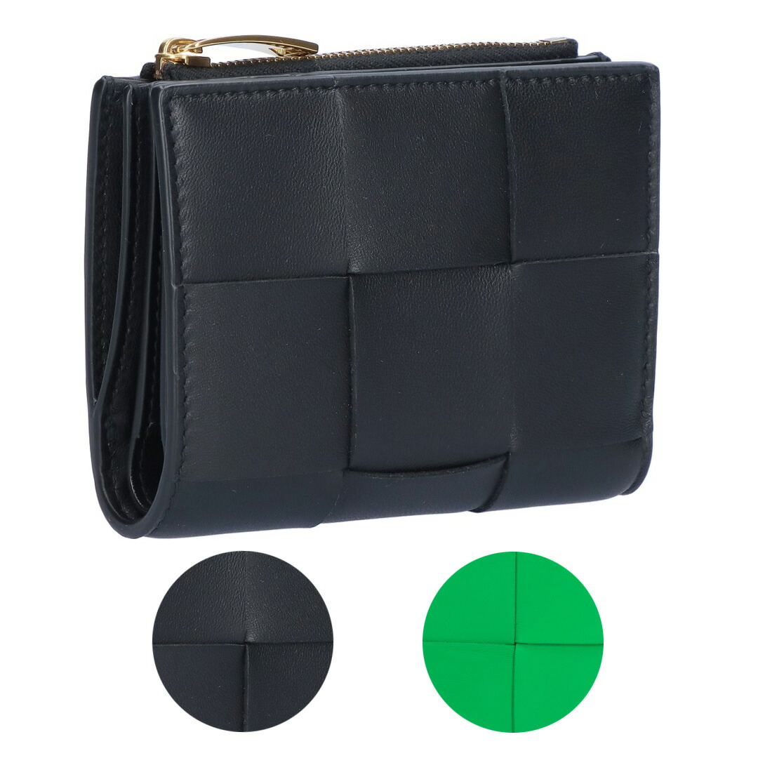 ボッテガヴェネタ BOTTEGA VENETA 折札入れ 二つ折札入れ CASSETTE テープ 742698 V3UO3 マキシイントレチャート