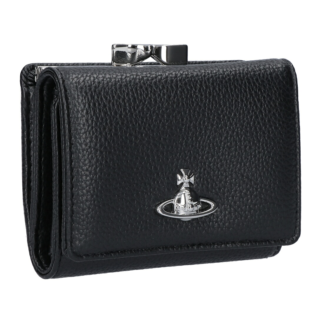【12日0時～24h限定ポイント3倍】 ヴィヴィアンウエストウッド VIVIENNE WESTWOOD 折財布 三つ折り財布 がま口財布 5115002MW S000D N403 BLACK 27,594円