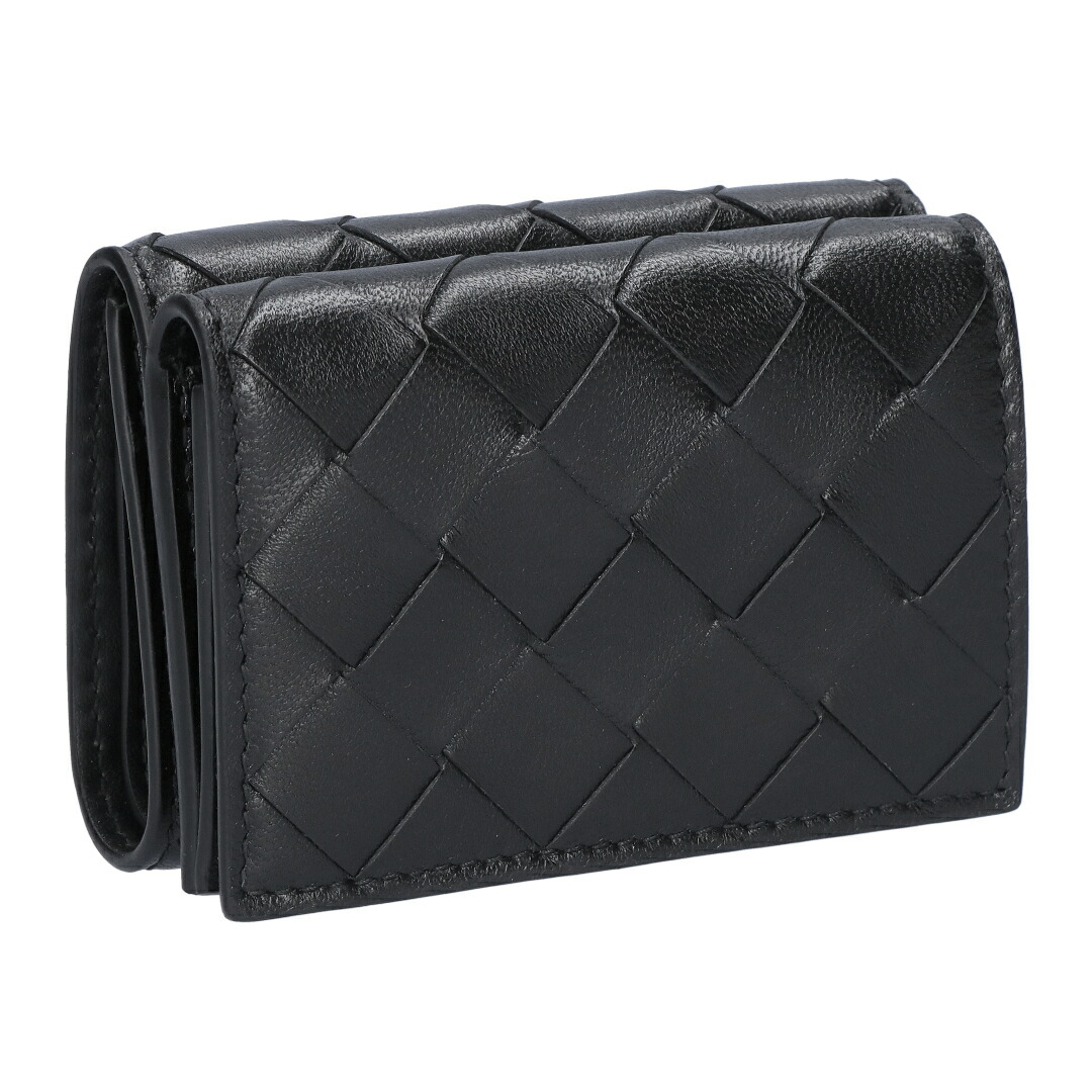 【18日0時～72h限定ポイント5倍】 ボッテガヴェネタ BOTTEGA VENETA 折財布 3つ折り財布 コンパクトウォレット イントレチャート 666944-V3UH2 8425 BLACK