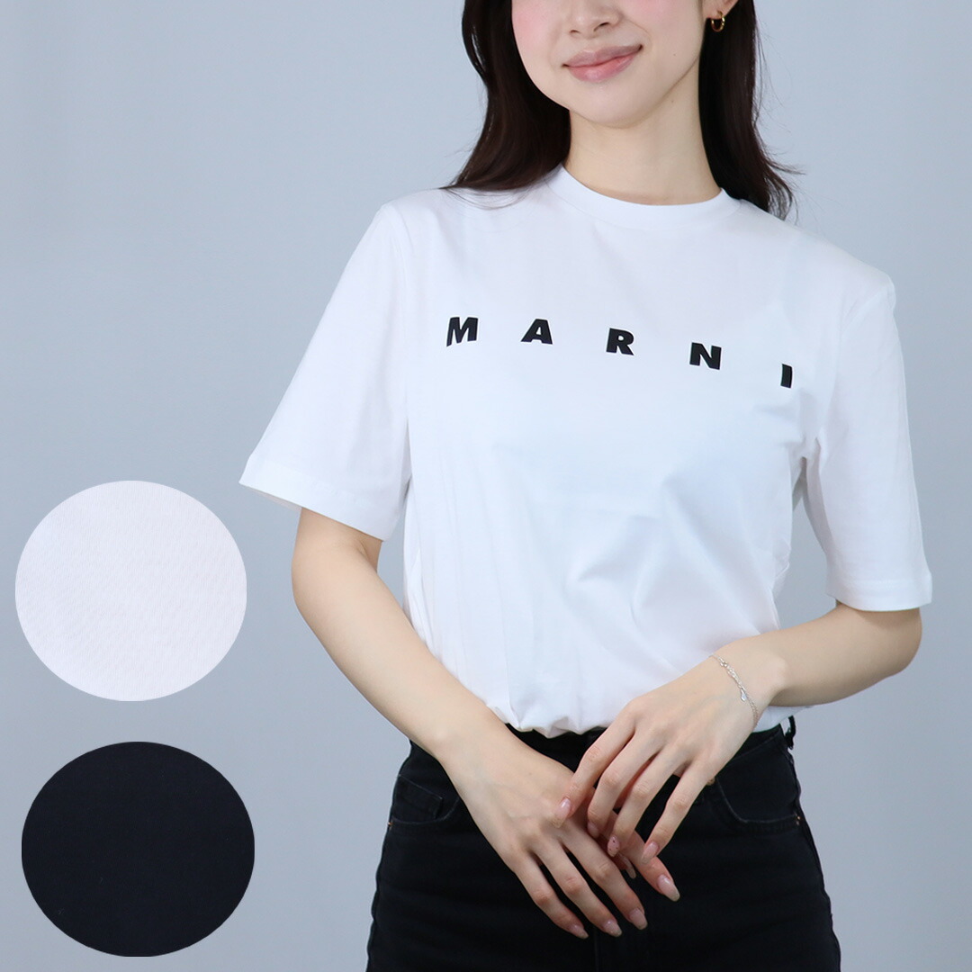 【訳あり】【L-3】マルニ MARNI キッズ レディース Tシャツ クルーネック ロゴTシャツ MT290F M01601 M00RF 0M100 WHITE 14Y (M~L相当)【ギフト不可】|テザーレブランドショップ