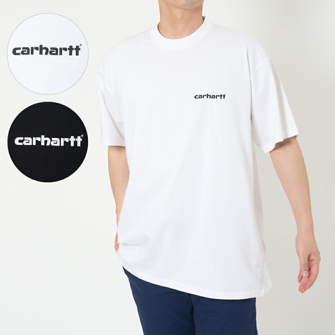 【10日0時～26h押さえる尖んがり5倍】 鉄道車両ハート形 ワークインプログレス CARHARTT WIP プルオーバー メンズ レディース ユニ一発やる 男女兼用 I036003 ロゴタイププルオーバー 半袖 綿100％ 綿織物 オーガニックコットン 刷り上げるプルオーバー 【ゆうパケ可】
