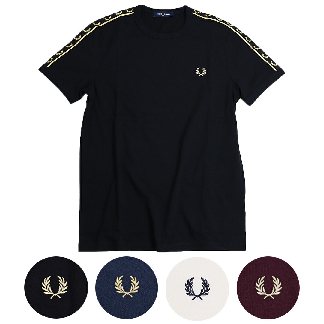 フレッドペリー FRED PERRY ティーシャツ メンズ レディース ユニ一発やる 男女兼用 半袖 リンガーティーシャツ 綿織物 綿100% レギュラー相応う 労働者の一団のど首 CONTRAST TAPE RINGER T-SHIRT M4613