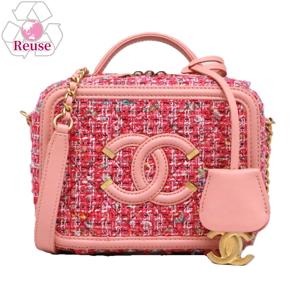 【リユース品】 シャネル CHANEL バッグ ショルダーバッグ CCフィグリースモールバニティバッグ A93342 ピンク/ゴールド金具 【お取り寄せ】|テザーレブランドショップ