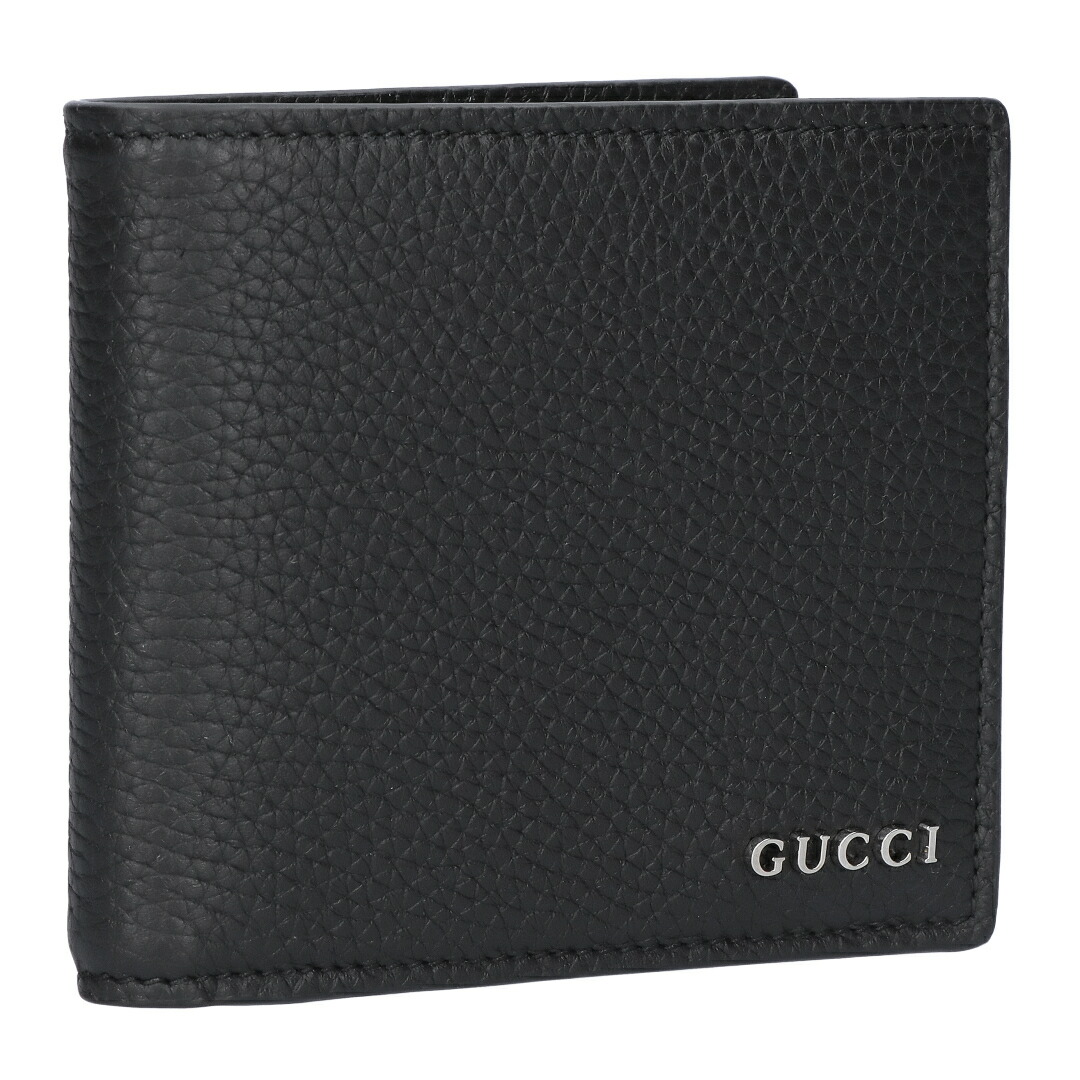 グッチ GUCCI メンズ 折財布 二つ折財布 小銭入れ付き 771153 AABXM 1000 GUCCI ロゴ 【お取り寄せ】｜テザーレブランドショップ