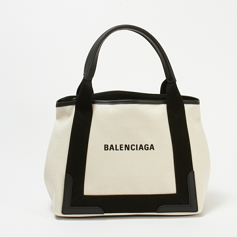 バレンシアガ トートバッグ BALENCIAGA 339933-AQ38N 1081 NOIR/NATU NAVY CABAS S 【bgl】