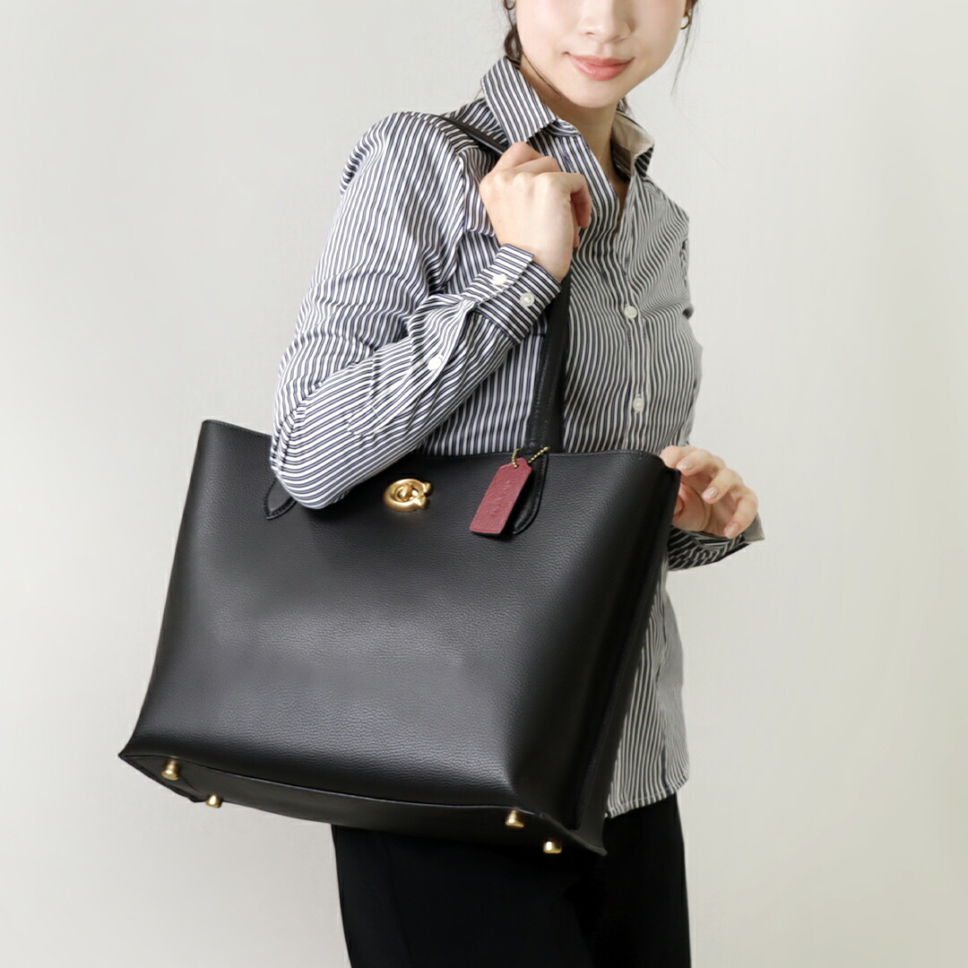 COACH ウィローブラックレザー トートバッグ 楽天市場】COACH コーチ トートバッグ WILLOW TOTE C0689