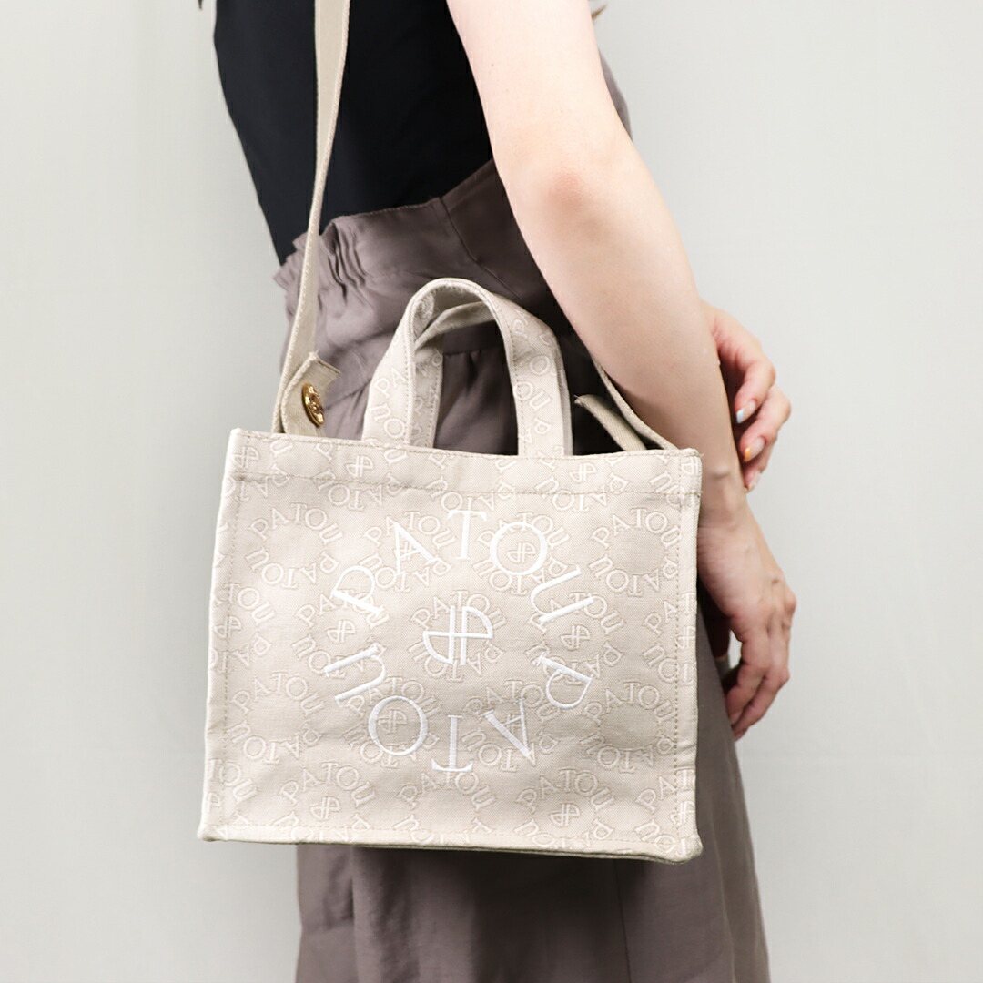 \"PATOU \" コットンキャンバス スモール 三越伊勢丹 | Patou/パトゥ通販 | Small Patou canvas tote in