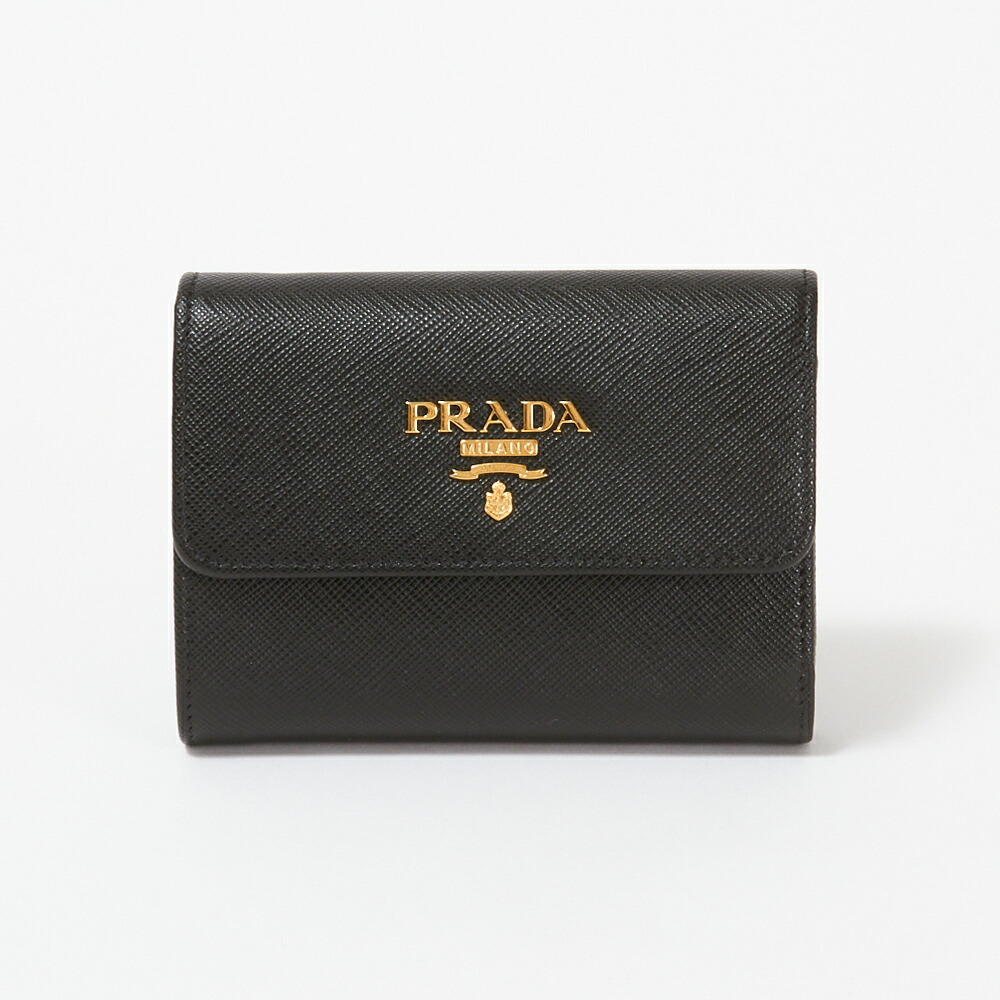 【7日0時～24h押さえる尖んがり5倍】 プラダ 折金入れ 【SAFFIANO METAL】 1MH025 QWA F0002 NERO PRADA