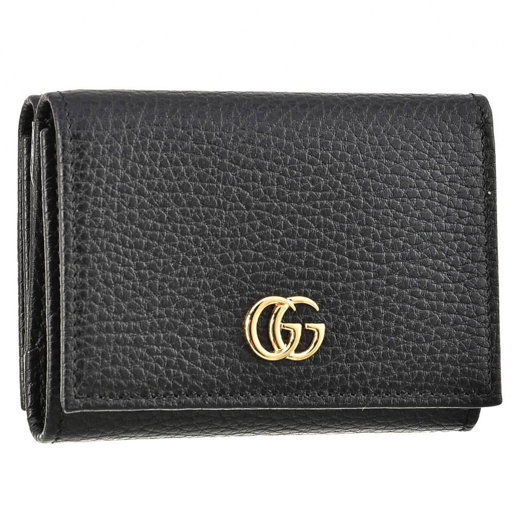 グッチ GUCCI 財布 三つ折財布 474746 CAO0G 1000 ブラック 【PETITE MARMONT】 【skl】 |  テザーレブランドショップ