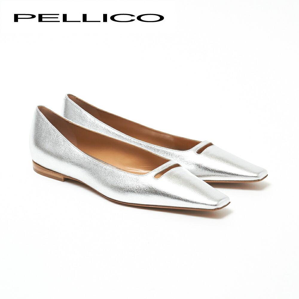 ペリーコ Dama パンプス Pellico 21春夏 ペリーコ パンプス Dama 0373 10 0373 Nappa シルバー系 Argento Pellico Zkk Shl エクセル ブランドショッピング