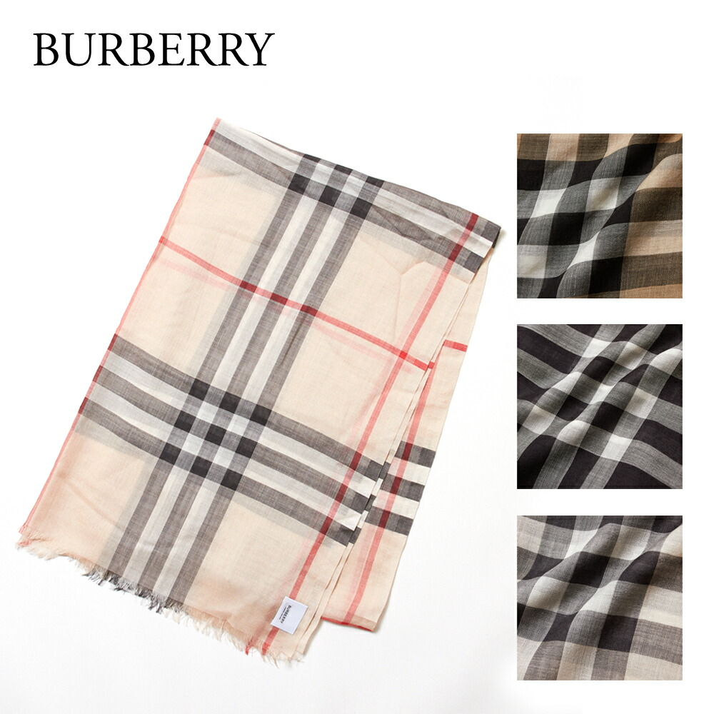 バーバリー スカーフ ライトウェイト 照らしあわせる ウール絹布 選べる衿 Burberry Marchesoni Com Br