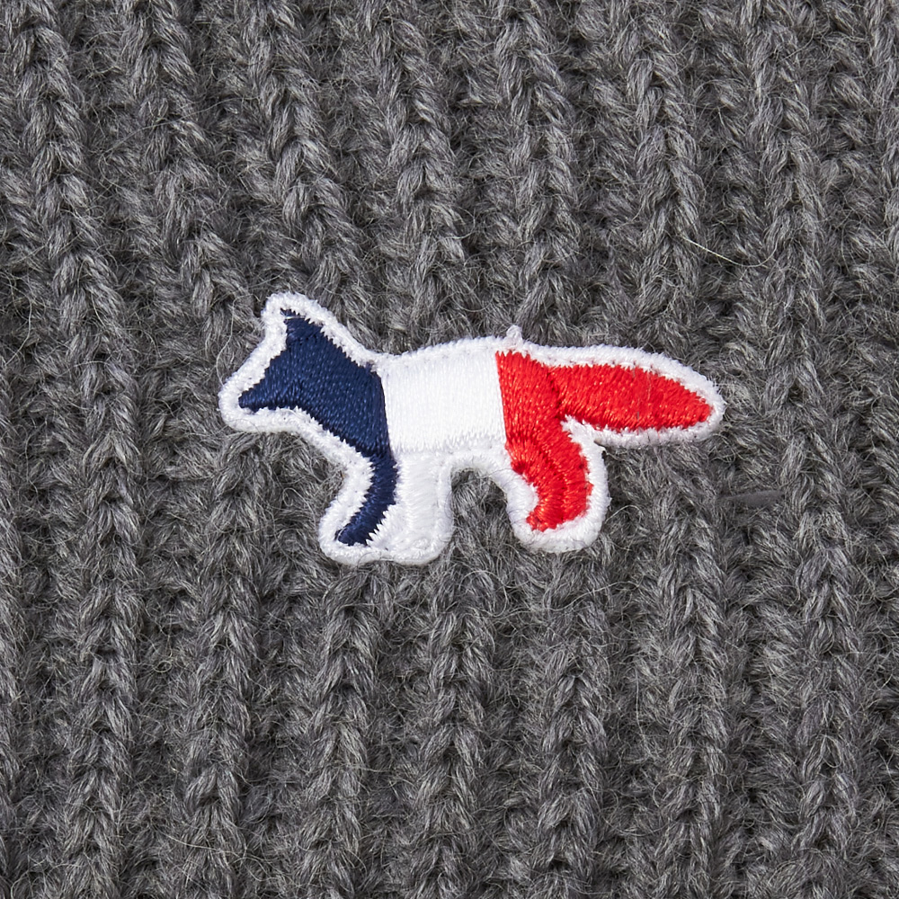 メゾンキツネ ニットキャップ 帽子 Tricolor Fox Patch トリコロールフォーックスパッチ Du061 Kt1022 選べるカラー Maison Kitsune Salon Raquet De