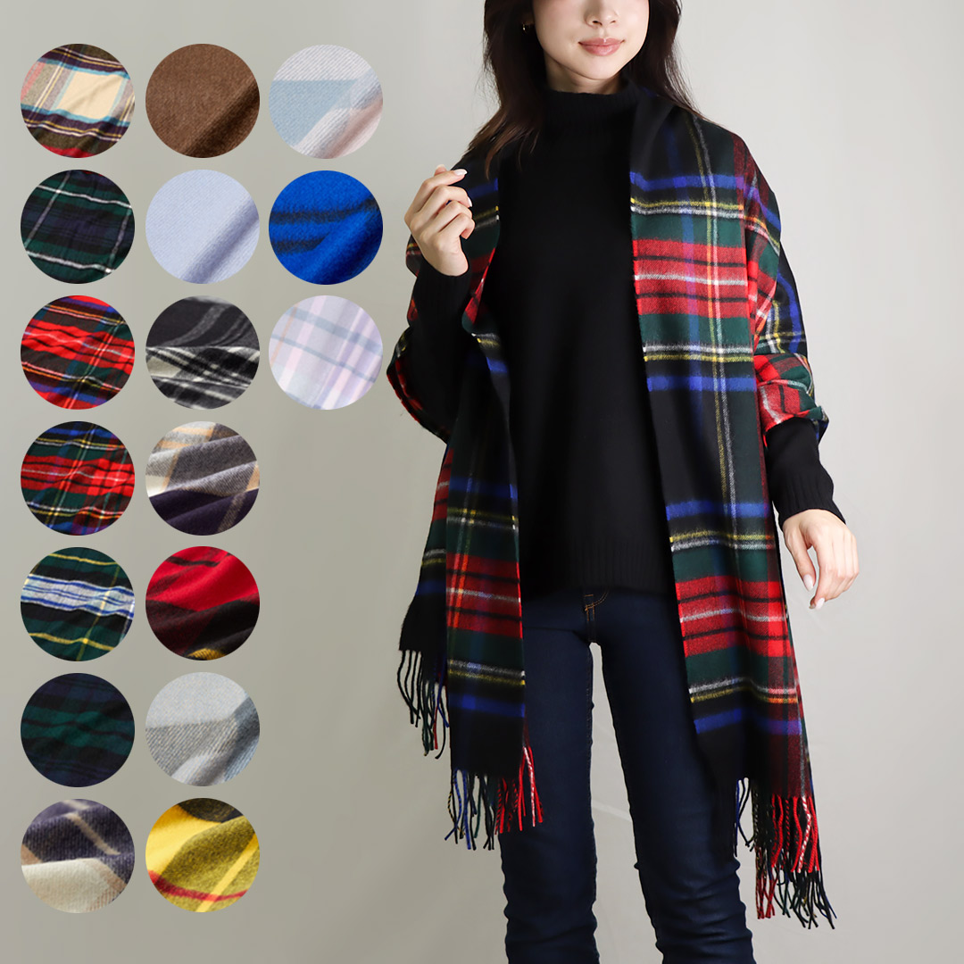 X Sell 2019 2020 Johnston Johnstons Stall Tartan Check Cashmere