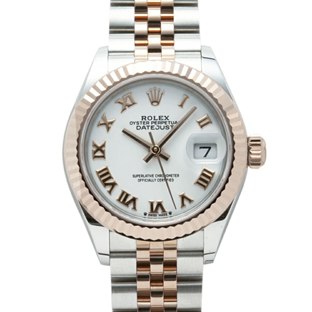 【予約会対象品】 ロレックス ROLEX 時計 レディースウォッチ デイトジャスト 28 279171 ホワイトローマン文字盤 【お取り寄せ】｜テザーレブランドショップ