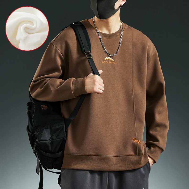 メンズ トレーナー スウェット 裏起毛 通常タイプ クルーネック 長袖 無地 ゆったり 大きいサイズ M-4XL 秋冬 暖かい カジュアル コーヒー ブラック ホワイト 防寒 ルームウェア 通勤 通学