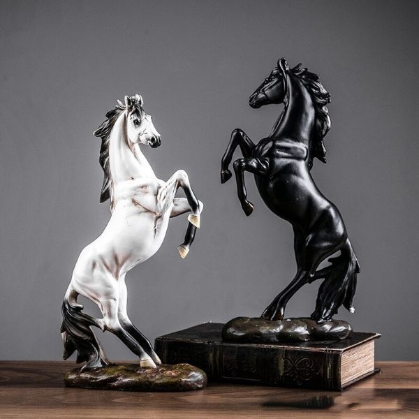 楽天市場】【馬の置物 風水インテリア 36cm】レジン製 高級彫刻