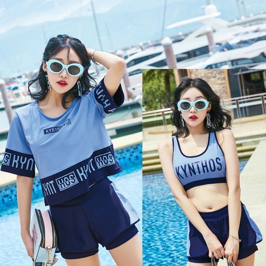 楽天市場】水着 レディース 体型カバー タンキニ 3点セット KYNTHOS