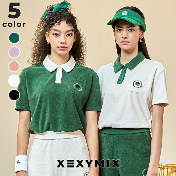 【OUTLET】ゼクシィミックス xexymix 半袖 ポロシャツ トップス スポーツウェア レディース トレーニングウェア レディース フィットネスウェア レディース ランニングウェア レディース ジムウェア テニスウェア レディース ゼクシーミックス XTFSP02H2【25】画像