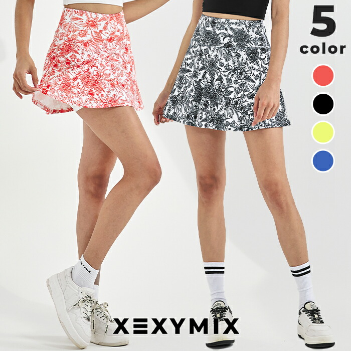 【OUTLET】ゼクシィミックス xexymix スカート スコート ショーツ付き テニスウェア レディース スポーツウェア レディース トレーニングウェア レディース フィットネスウェア レディース ランニングウェア ジムウェア レディース ゼクシーミックス XWFSK02H2【40】画像