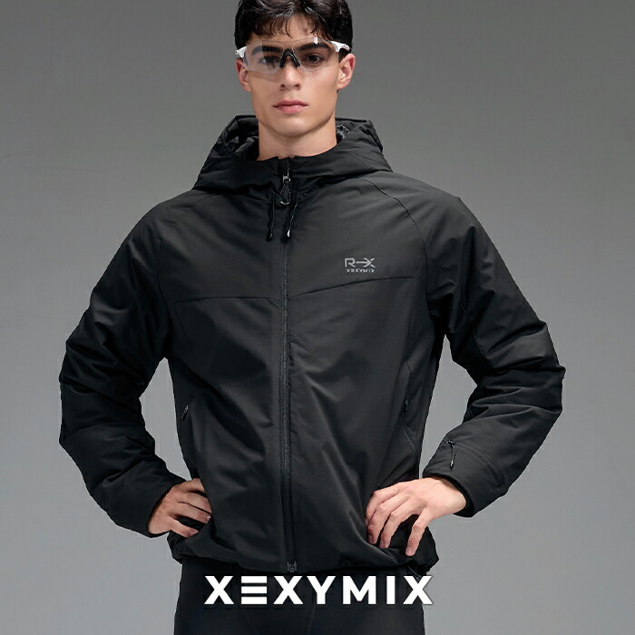 【OUTLET】ゼクシィミックス xexymix メンズ ジャンパー フード付き 中綿入り ランニングウェア アウター 撥水加工 UVカット 夜ラン ポケット付き アウトドア ジムウェア トレーニングウェア アクティブウェア 普段着 ゼクシーミックス xmk4jp1003【30】|XEXYMIX Online Shop 店