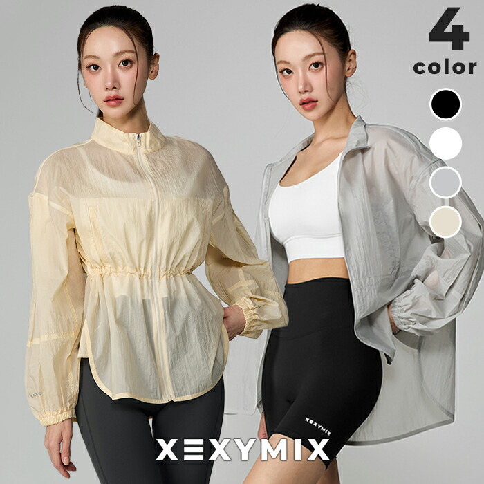 ゼクシィミックス xexymix ウィンドブレーカー ドロップショルダー 撥水加工 通気性 メッシュ素材 超軽量 ヒップカバー ドローコード かわいい デイリー レディース ジャケット アウター スポーツウェア トレーニングウェア ジムウェア 防風 ゼクシーミックス xfl1jl1002|XEXYMIX Online Shop 店