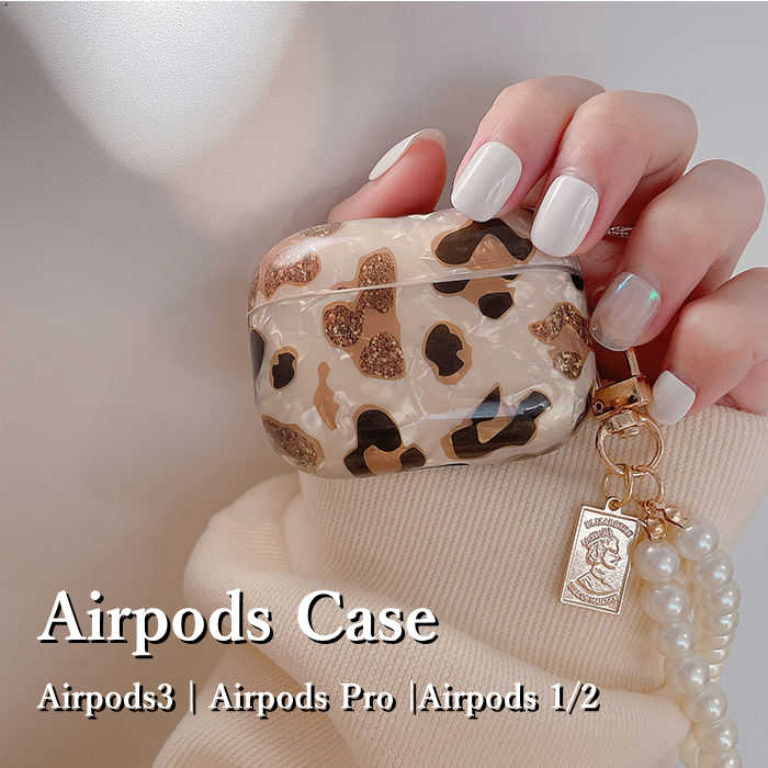 AirPods Pro 本体 ホワイト ヒョウ柄ケース付き app005-a.jpg