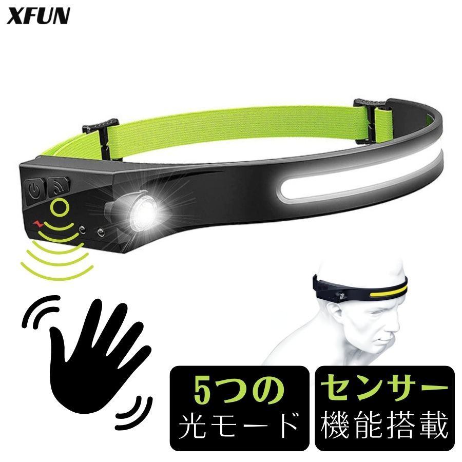 【楽天市場】ヘッドライト 夜釣り アウトドア ヘッドライト LED ledヘッドライト 充電式 USB 5種点灯モード 軽量 IPX4防水