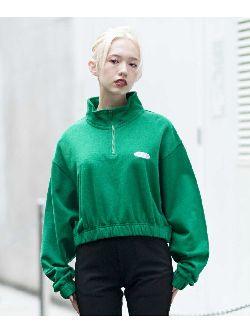 Basic Oval Top Half エックスガール カットソー Logo X Girl トレーナー Zip Sweat