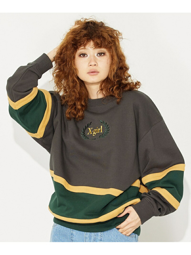【楽天市場】【SALE／30%OFF】COLLEGE SWEAT TOP トレーナー X-girl X-girl エックスガール トップス