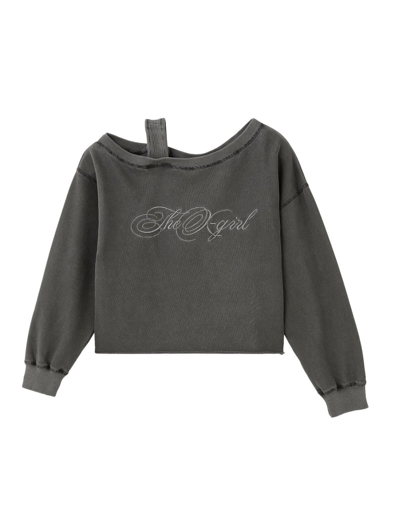 FADED LAYERED SHOULDER SWEAT TOP X-girl エックスガール トップス スウェット・トレーナー ピンク ブラック【送料無料】[ Fashion]