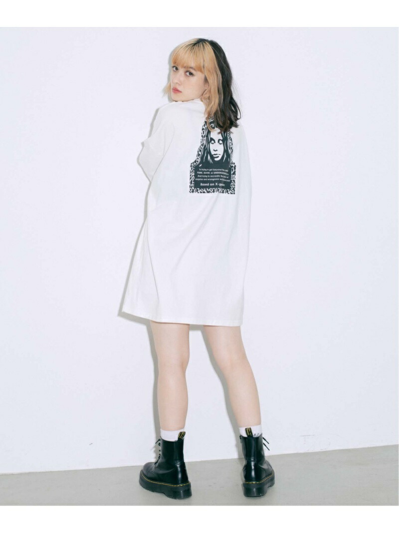 Leopard Face L S Tee Dress X Girl エックスガール ワンピース ワンピースその他 ベージュ グレー ブルー ホワイト 先行予約 送料無料 Rakuten Fashion Salon Raquet De