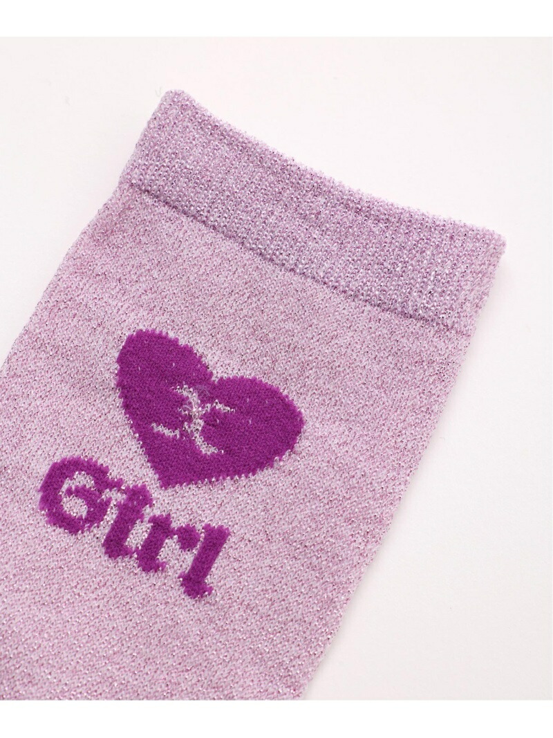 X Girl Heart Glitter ソックス Socks ファッショングッズ エックスガール