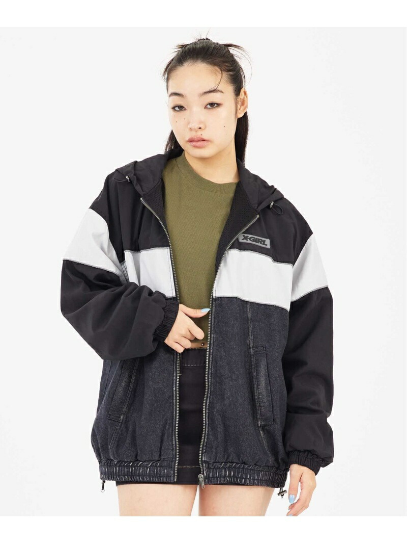 【楽天市場】DENIM MIXED PARKA アウター Xgirl Xgirl エックスガール ジャケット・アウター デニムジャケット