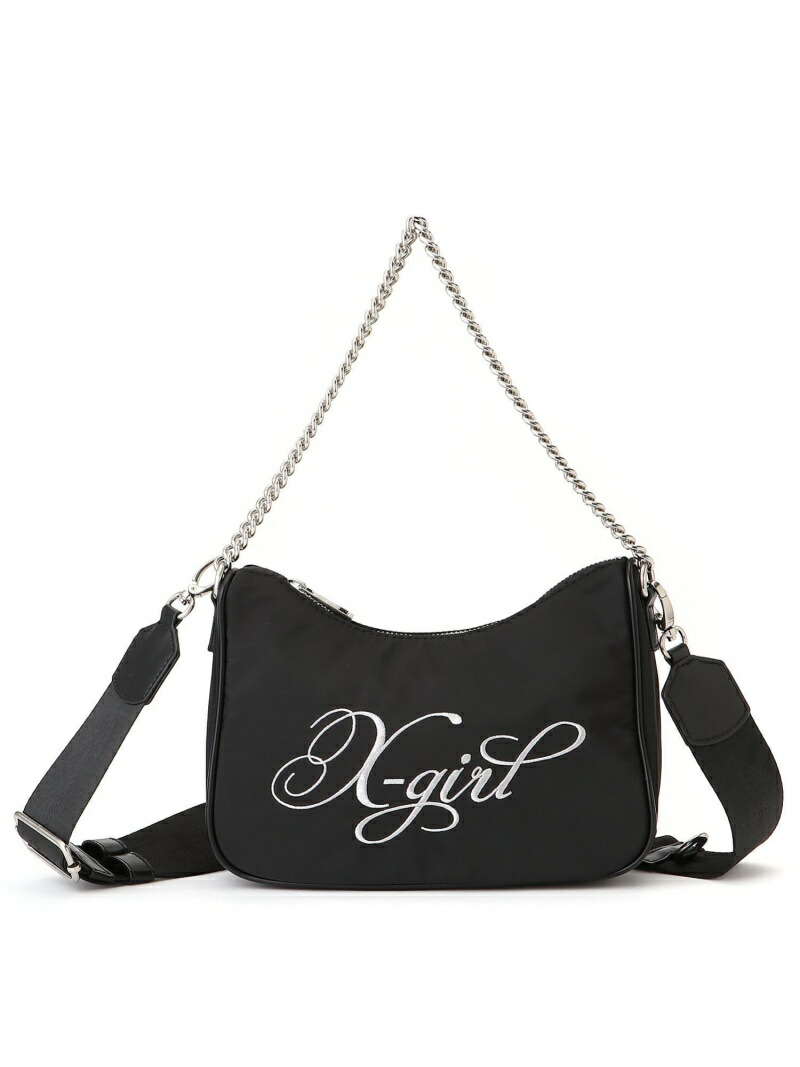 【楽天市場】CHAIN SHOULDER BAG Xgirl エックスガール バッグ ショルダーバッグ ブラック ネイビー ピンク【送料無料