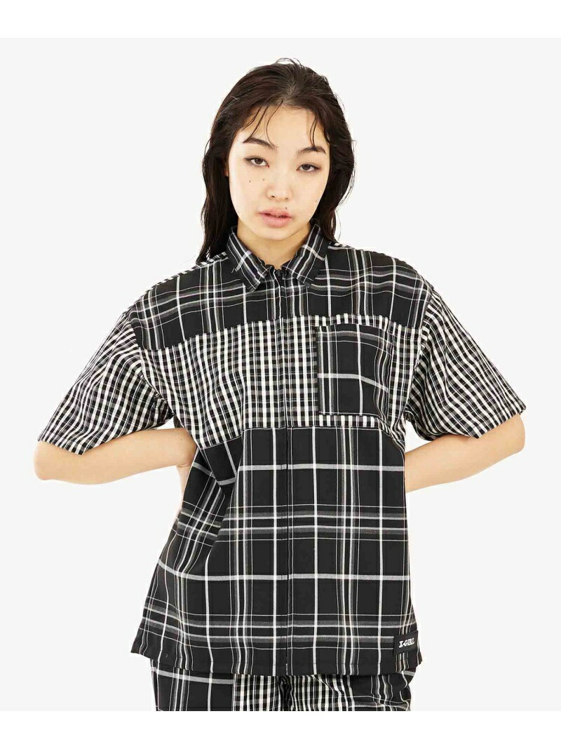 【楽天市場】【SALE／50OFF】PLAID ZIP UP SHIRT シャツ Xgirl Xgirl エックスガール トップス