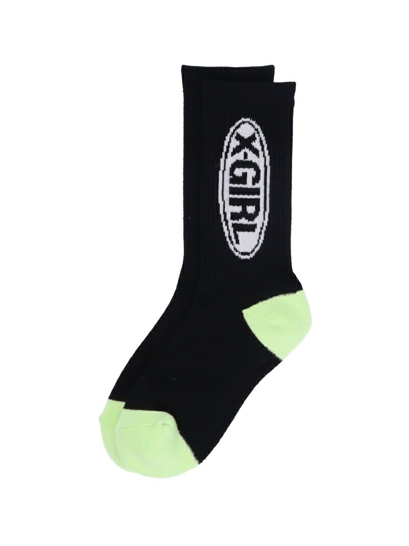 Basic Oval エックスガール ソックス Logo Socks X Girl ファッショングッズ Rib