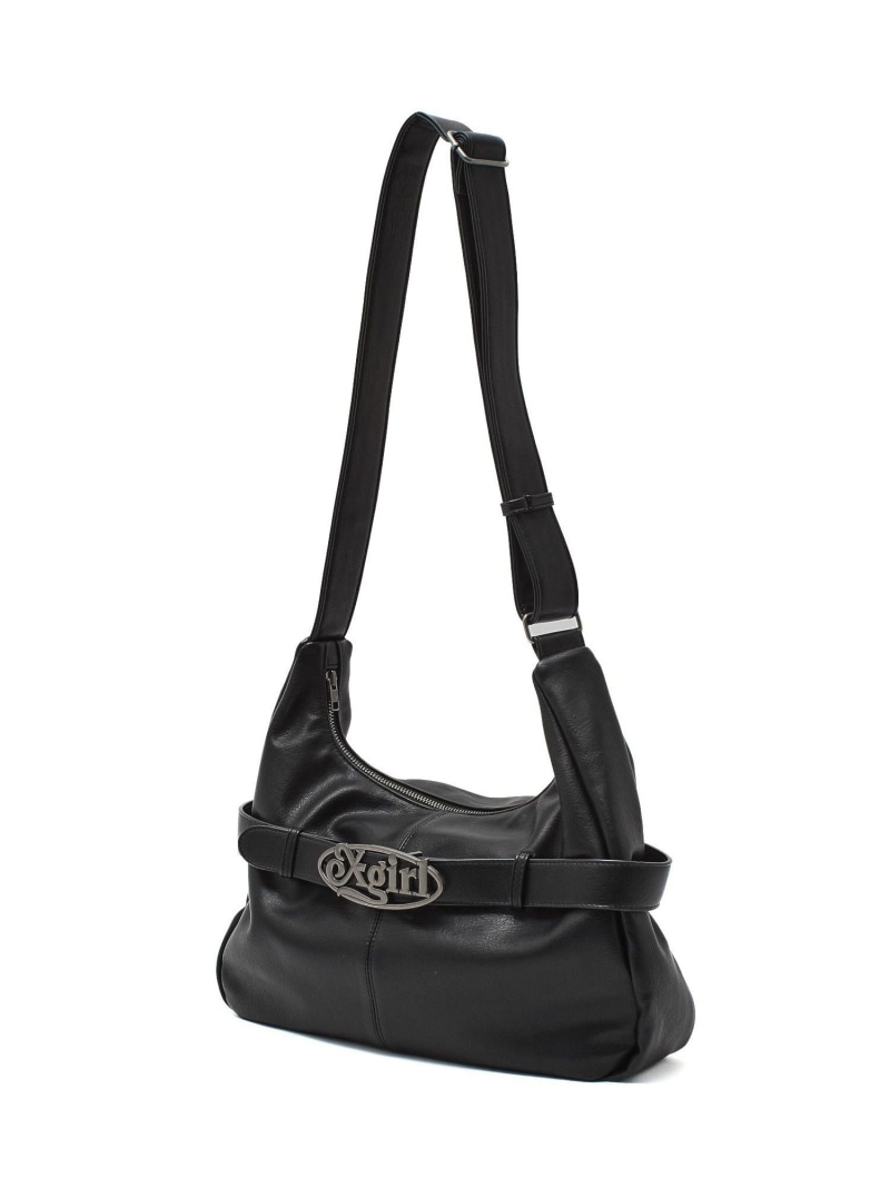 OVAL LOGO CLASP FAUX LEATHER SHOULDER BAG X-girl エックスガール バッグ その他のバッグ ブラウン ブラック【送料無料】[ Fashion]
