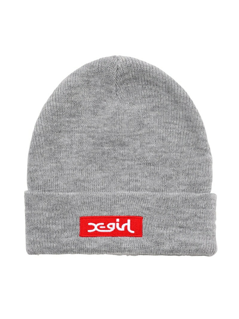 Box Logo 帽子 X Girl ニット帽 Knit ニットキャップ エックスガール Cap ヘア小物