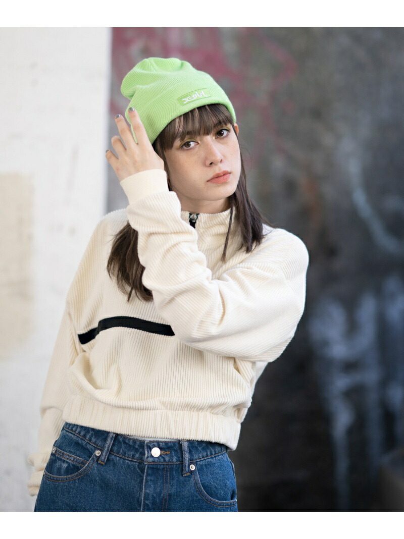 Box Logo 帽子 X Girl ニット帽 Knit ニットキャップ エックスガール Cap ヘア小物