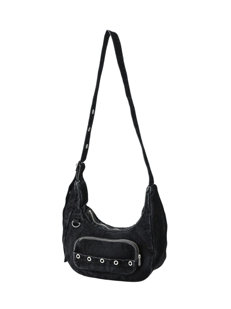 【SALE／30%OFF】FLOCKED DENIM BAG X-girl エックスガール バッグ その他のバッグ ブラック ネイビー【RBA_E】【送料無料】[ Fashion] 6,183円