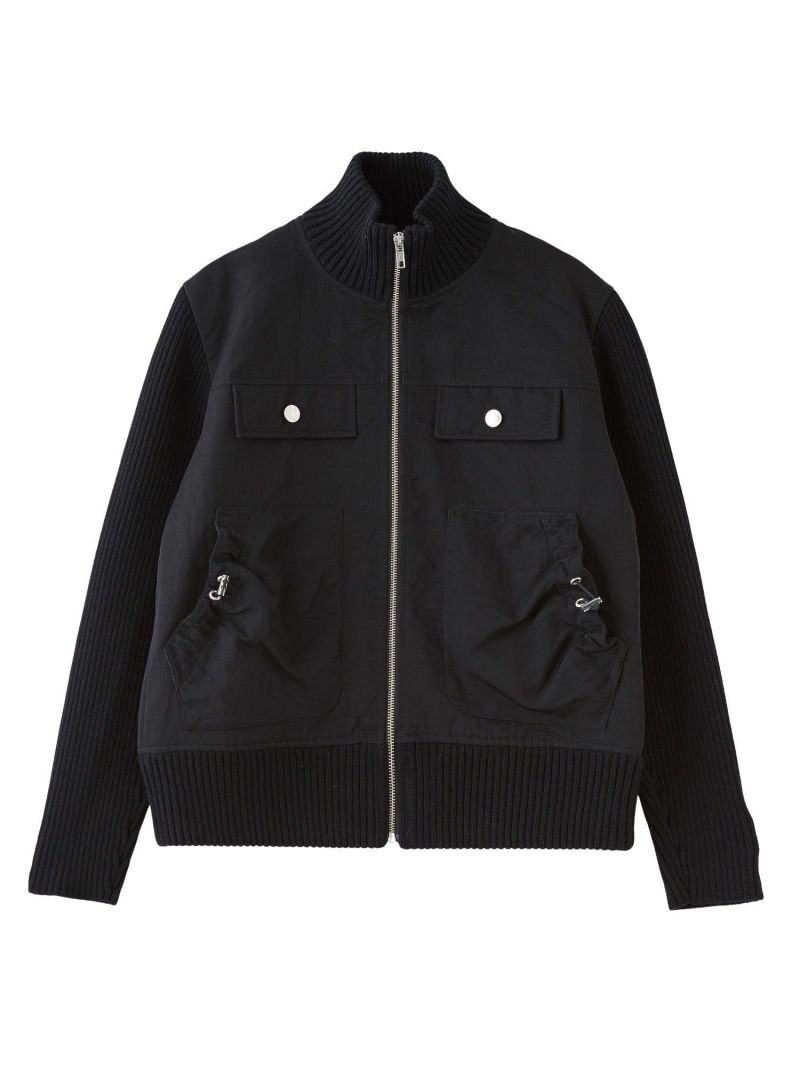 RIBBED SLEEVE WOVEN JACKET X-girl エックスガール ジャケット・アウター その他のジャケット・アウター ブラウン ベージュ ブラック【送料無料】[ Fashion]